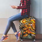 Perth Scorchers Luggage Cover Indigenous Dot Art Superhero Batter Tribal Pattern