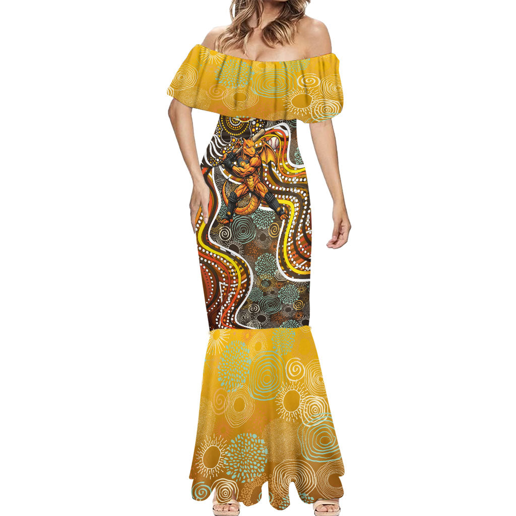 Perth Scorchers Mermaid Dress Indigenous Dot Art Superhero Batter Tribal Pattern