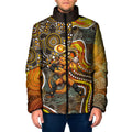 Perth Scorchers Padded Jacket Indigenous Dot Art Superhero Batter Tribal Pattern