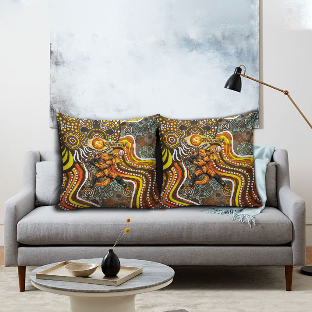Perth Scorchers Pillow Cover Indigenous Dot Art Superhero Batter Tribal Pattern