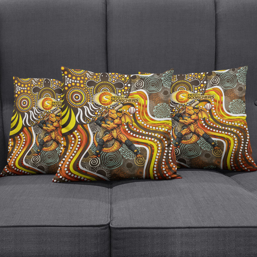 Perth Scorchers Pillow Cover Indigenous Dot Art Superhero Batter Tribal Pattern