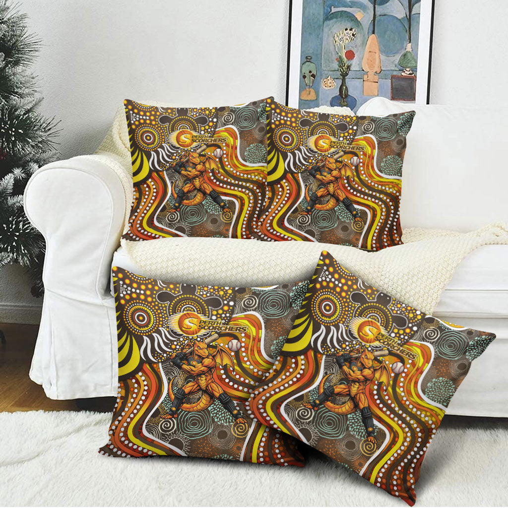 Perth Scorchers Pillow Cover Indigenous Dot Art Superhero Batter Tribal Pattern