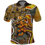 Perth Scorchers Polo Shirt Indigenous Dot Art Superhero Batter Tribal Pattern