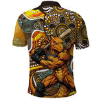 Perth Scorchers Polo Shirt Indigenous Dot Art Superhero Batter Tribal Pattern