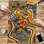 Perth Scorchers Puzzle Indigenous Dot Art Superhero Batter Tribal Pattern