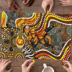 Perth Scorchers Puzzle Indigenous Dot Art Superhero Batter Tribal Pattern