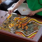 Perth Scorchers Puzzle Indigenous Dot Art Superhero Batter Tribal Pattern