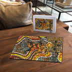 Perth Scorchers Puzzle Indigenous Dot Art Superhero Batter Tribal Pattern