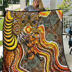 Perth Scorchers Quilt Indigenous Dot Art Superhero Batter Tribal Pattern
