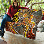 Perth Scorchers Quilt Indigenous Dot Art Superhero Batter Tribal Pattern
