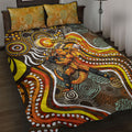 Perth Scorchers Quilt Bed Set Indigenous Dot Art Superhero Batter Tribal Pattern