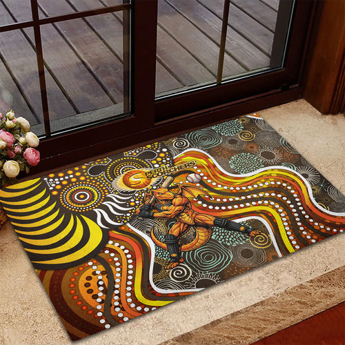 Perth Scorchers Rubber Doormat Indigenous Dot Art Superhero Batter Tribal Pattern
