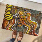 Perth Scorchers Rubber Doormat Indigenous Dot Art Superhero Batter Tribal Pattern
