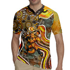 Perth Scorchers Rugby Jersey Indigenous Dot Art Superhero Batter Tribal Pattern
