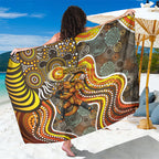 Perth Scorchers Sarong Indigenous Dot Art Superhero Batter Tribal Pattern