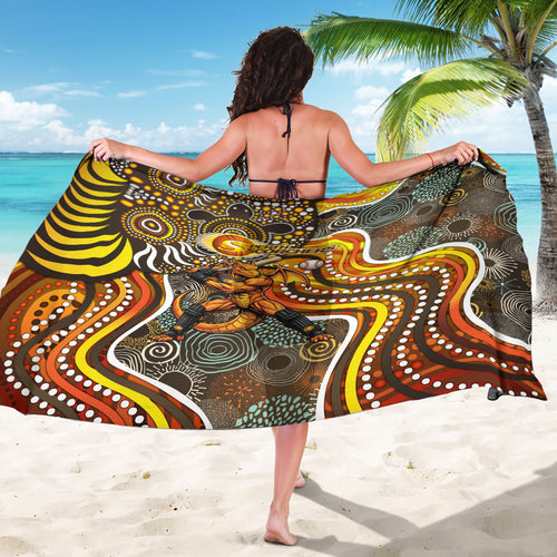 Perth Scorchers Sarong Indigenous Dot Art Superhero Batter Tribal Pattern