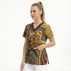 Perth Scorchers Scrub Top Indigenous Dot Art Superhero Batter Tribal Pattern