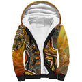 Perth Scorchers Sherpa Hoodie Indigenous Dot Art Superhero Batter Tribal Pattern