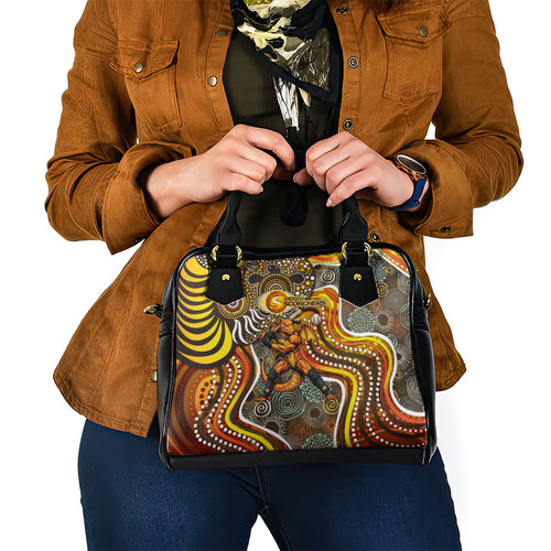 Perth Scorchers Shoulder Handbag Indigenous Dot Art Superhero Batter Tribal Pattern
