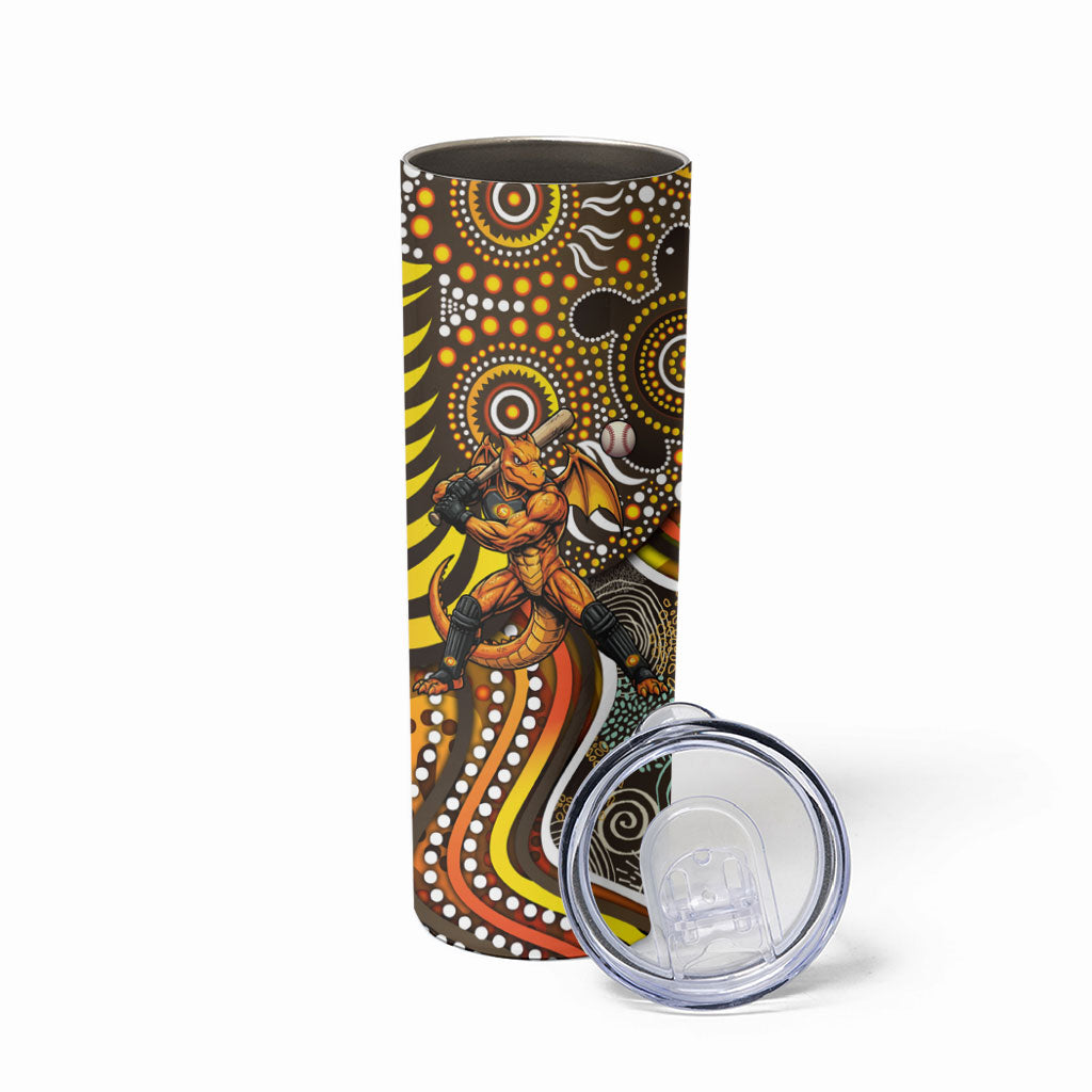 Perth Scorchers Skinny Tumbler Indigenous Dot Art Superhero Batter Tribal Pattern