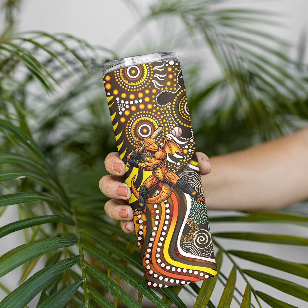 Perth Scorchers Skinny Tumbler Indigenous Dot Art Superhero Batter Tribal Pattern