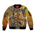Perth Scorchers Sleeve Zip Bomber Jacket Indigenous Dot Art Superhero Batter Tribal Pattern