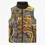 Perth Scorchers Sleeveless Puffer Jacket Indigenous Dot Art Superhero Batter Tribal Pattern