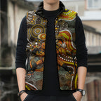 Perth Scorchers Sleeveless Puffer Jacket Indigenous Dot Art Superhero Batter Tribal Pattern