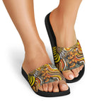 Perth Scorchers Slide Sandals Indigenous Dot Art Superhero Batter Tribal Pattern