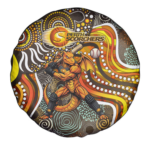 Perth Scorchers Spare Tire Cover Indigenous Dot Art Superhero Batter Tribal Pattern