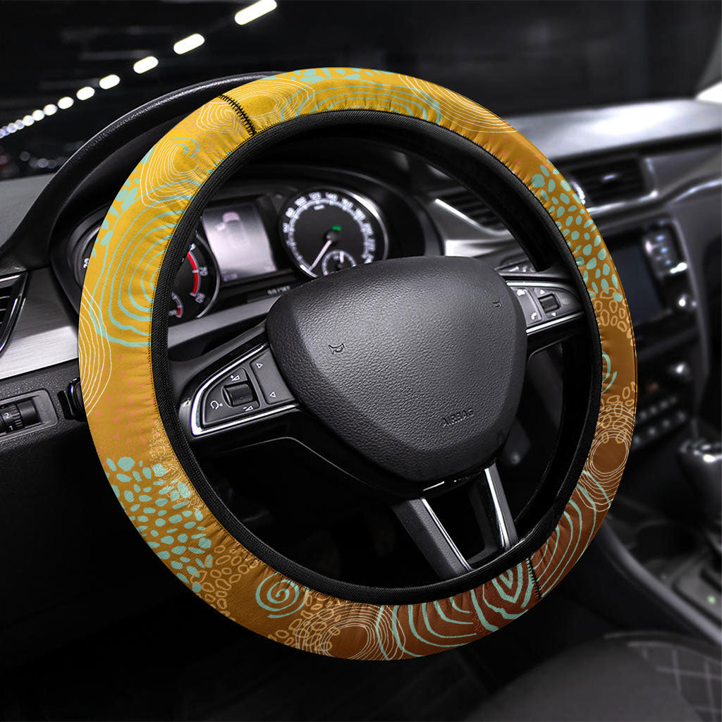 Perth Scorchers Steering Wheel Cover Indigenous Dot Art Superhero Batter Tribal Pattern