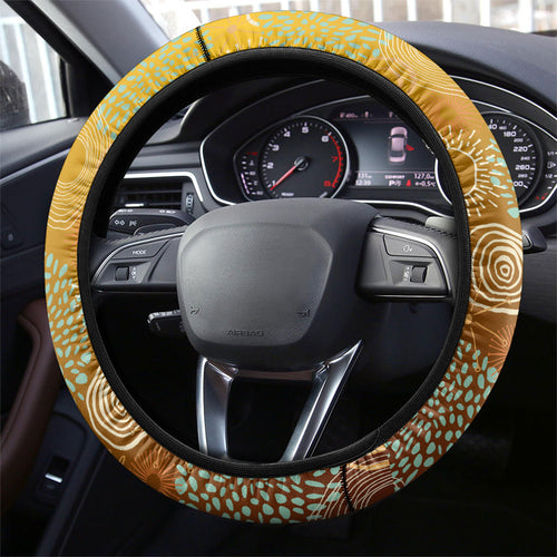 Perth Scorchers Steering Wheel Cover Indigenous Dot Art Superhero Batter Tribal Pattern