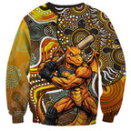 Perth Scorchers Sweatshirt Indigenous Dot Art Superhero Batter Tribal Pattern