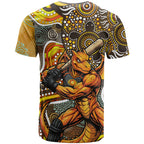 Perth Scorchers T Shirt Indigenous Dot Art Superhero Batter Tribal Pattern