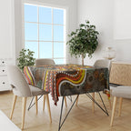 Perth Scorchers Tablecloth Indigenous Dot Art Superhero Batter Tribal Pattern