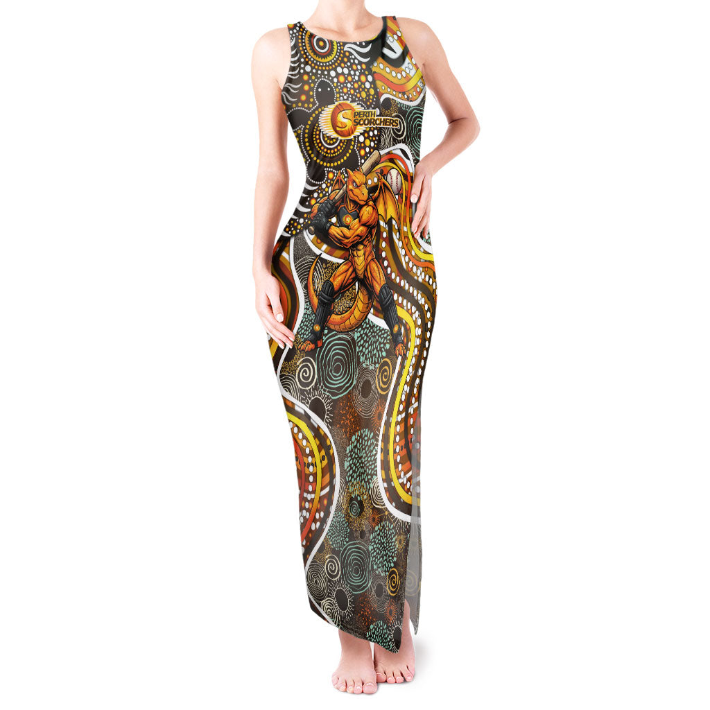 Perth Scorchers Tank Maxi Dress Indigenous Dot Art Superhero Batter Tribal Pattern