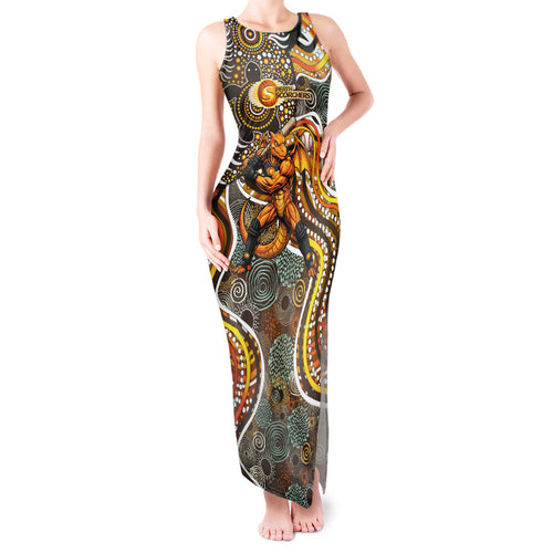 Perth Scorchers Tank Maxi Dress Indigenous Dot Art Superhero Batter Tribal Pattern