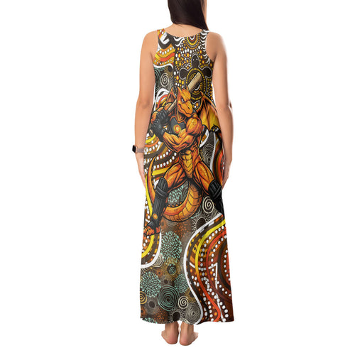 Perth Scorchers Tank Maxi Dress Indigenous Dot Art Superhero Batter Tribal Pattern