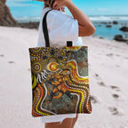 Perth Scorchers Tote Bag Indigenous Dot Art Superhero Batter Tribal Pattern