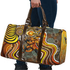 Perth Scorchers Travel Bag Indigenous Dot Art Superhero Batter Tribal Pattern