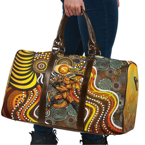 Perth Scorchers Travel Bag Indigenous Dot Art Superhero Batter Tribal Pattern