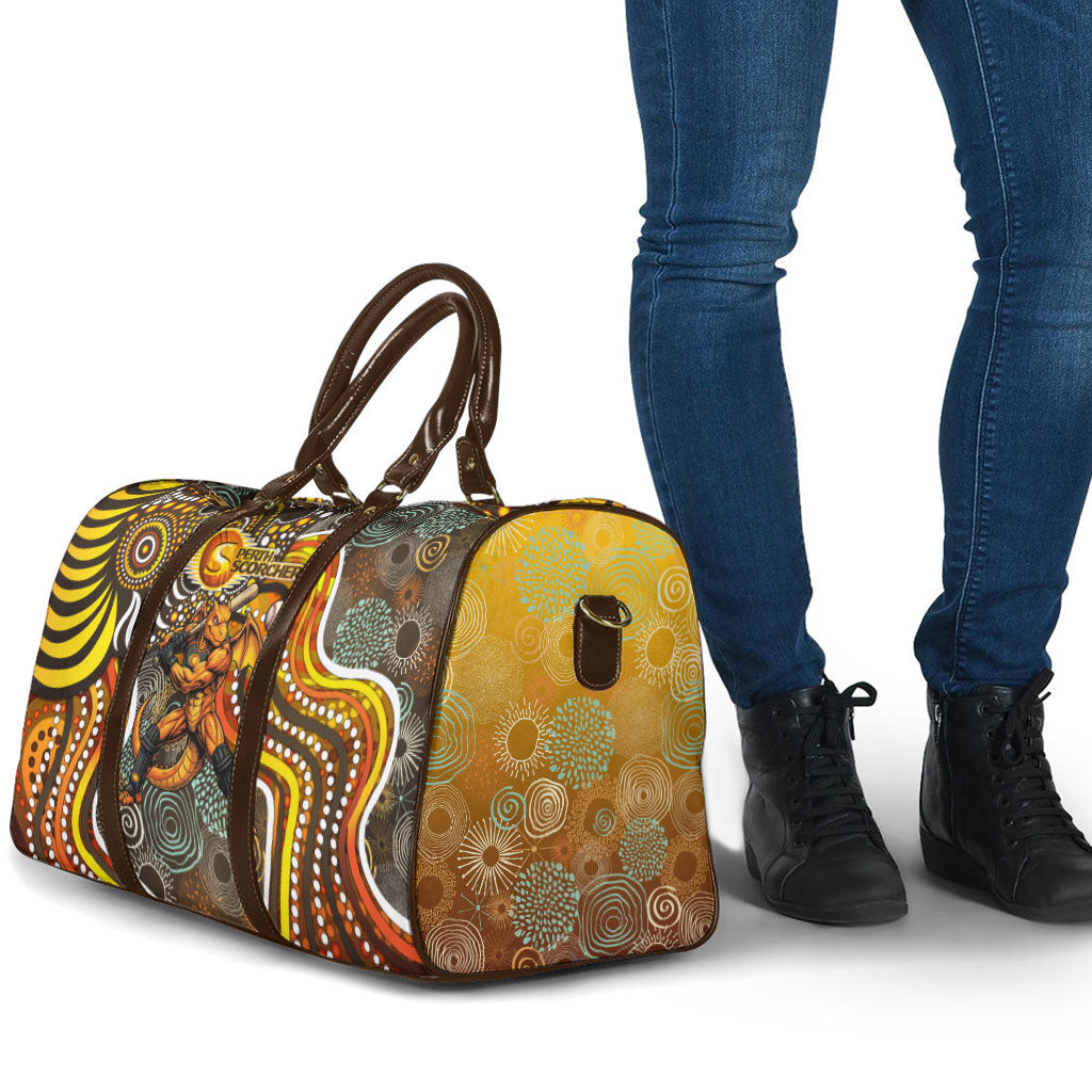 Perth Scorchers Travel Bag Indigenous Dot Art Superhero Batter Tribal Pattern