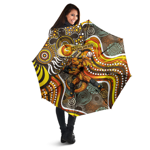 Perth Scorchers Umbrella Indigenous Dot Art Superhero Batter Tribal Pattern