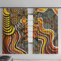 Perth Scorchers Window Curtain Indigenous Dot Art Superhero Batter Tribal Pattern
