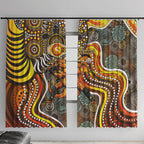 Perth Scorchers Window Curtain Indigenous Dot Art Superhero Batter Tribal Pattern