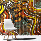 Perth Scorchers Window Curtain Indigenous Dot Art Superhero Batter Tribal Pattern