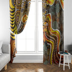 Perth Scorchers Window Curtain Indigenous Dot Art Superhero Batter Tribal Pattern