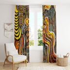 Perth Scorchers Window Curtain Indigenous Dot Art Superhero Batter Tribal Pattern