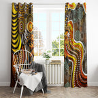 Perth Scorchers Window Curtain Indigenous Dot Art Superhero Batter Tribal Pattern