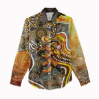 Perth Scorchers Women Casual Shirt Indigenous Dot Art Superhero Batter Tribal Pattern
